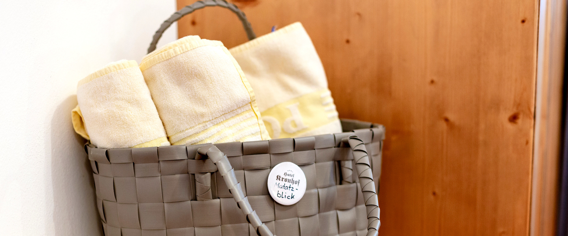 Tasche mit Handtüchern