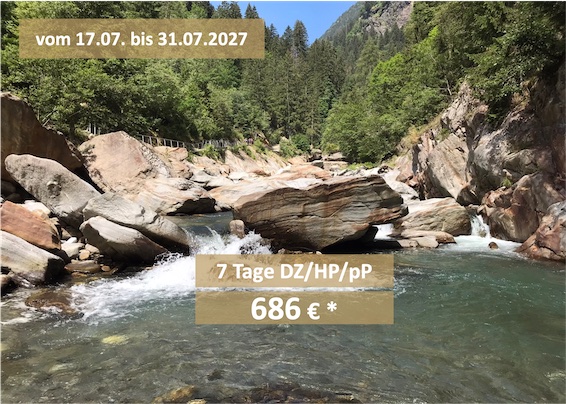 Wochenangebot Frühsommer vom 17.7. - 31.7.2027 - 7 Tage DZ/HP/pP - 686 € *