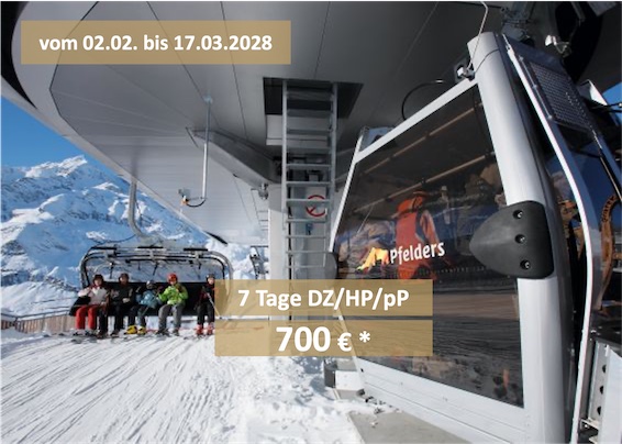 Wochenangebot Winterzauber vom 2.2. - 17.3.2028 - 7 Tage DZ/HP/pP - 700 € *